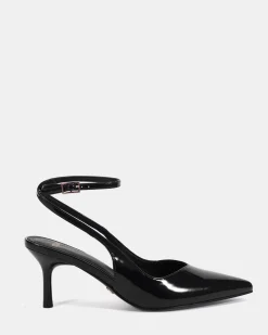 ITASHI Black Patent Low Heels