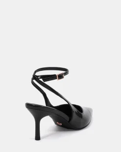 ITASHI Black Patent Low Heels