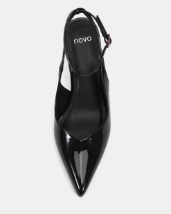 ITASHI Black Patent Low Heels