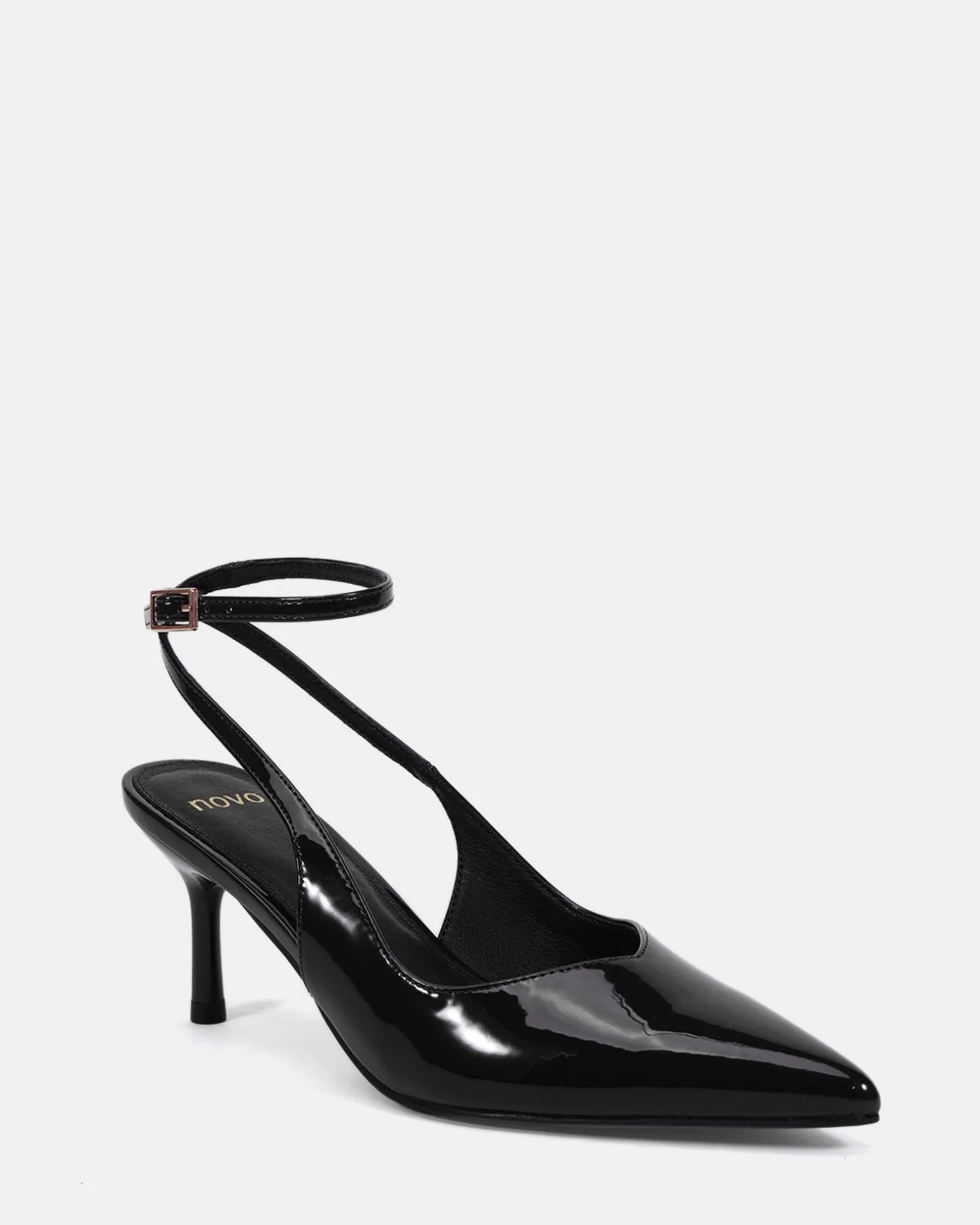 ITASHI Black Patent Low Heels