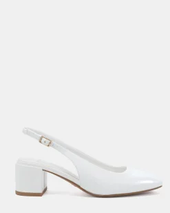 IVOREE White Patent Block Heels
