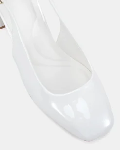 IVOREE White Patent Block Heels
