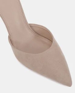 IYANA Nude Suede High Heels