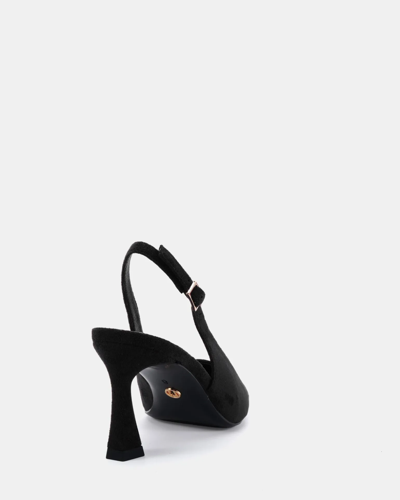 IYLAH Black Suede High Heels