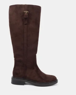 JOLLIE ESPRESSO SUEDE Zip Up Boots