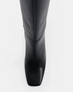 KAISER Black Smooth Heeled Boots