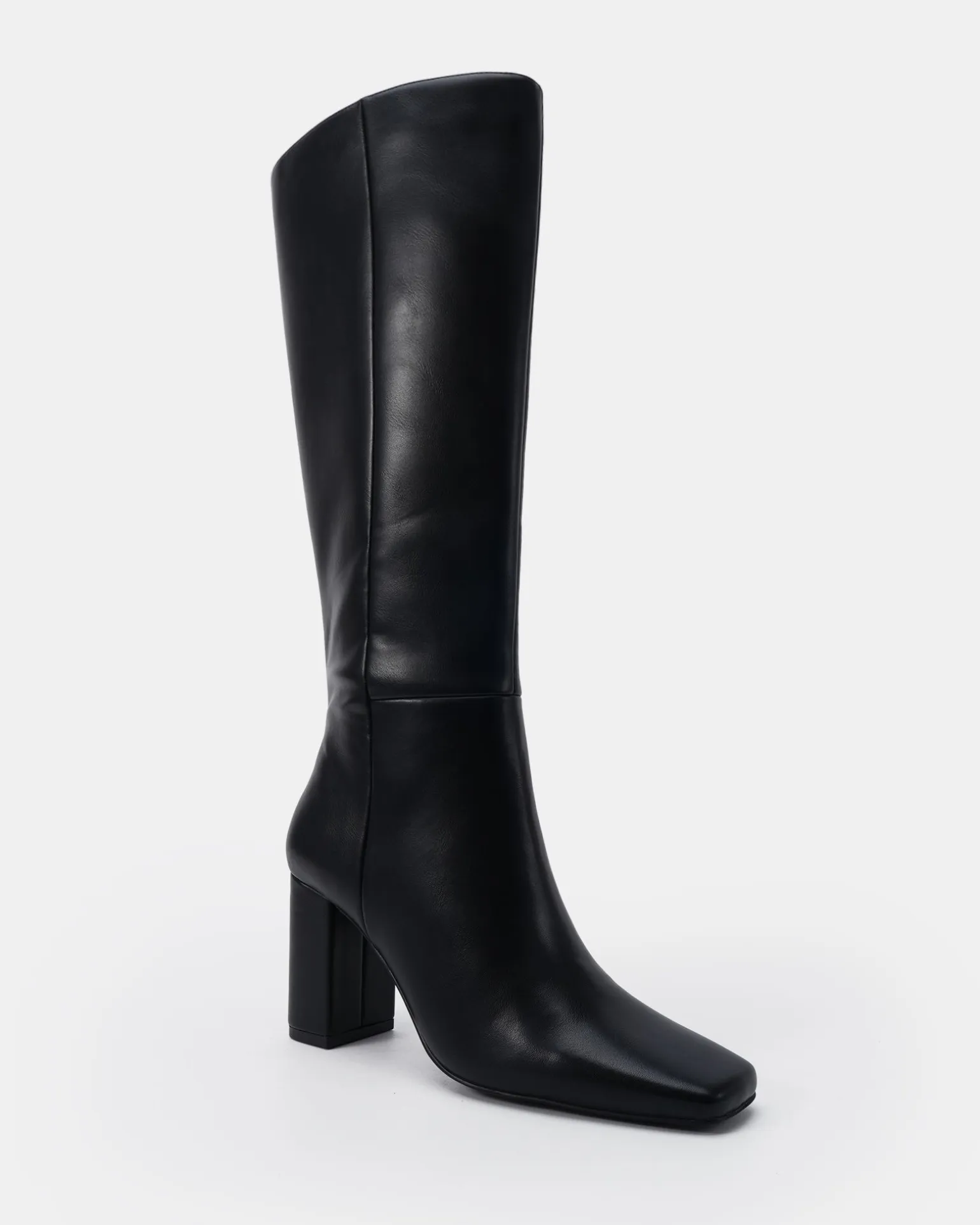 KAISER Black Smooth Heeled Boots