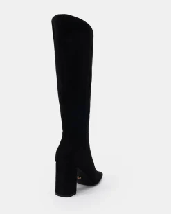 KAISER Black Suede Heeled Boots