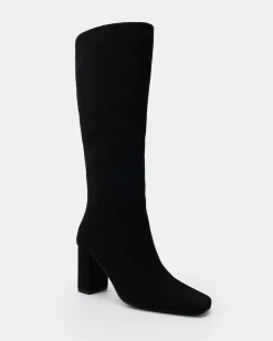 KAISER Black Suede Heeled Boots
