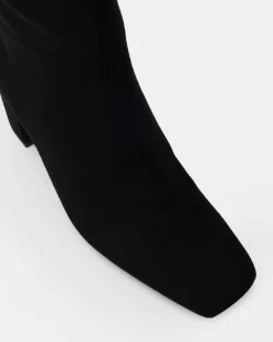 KAISER Black Suede Heeled Boots