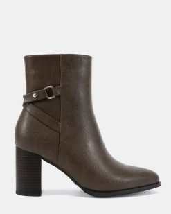 KAMI DARK TAUPE VINTAGE Ankle Boots