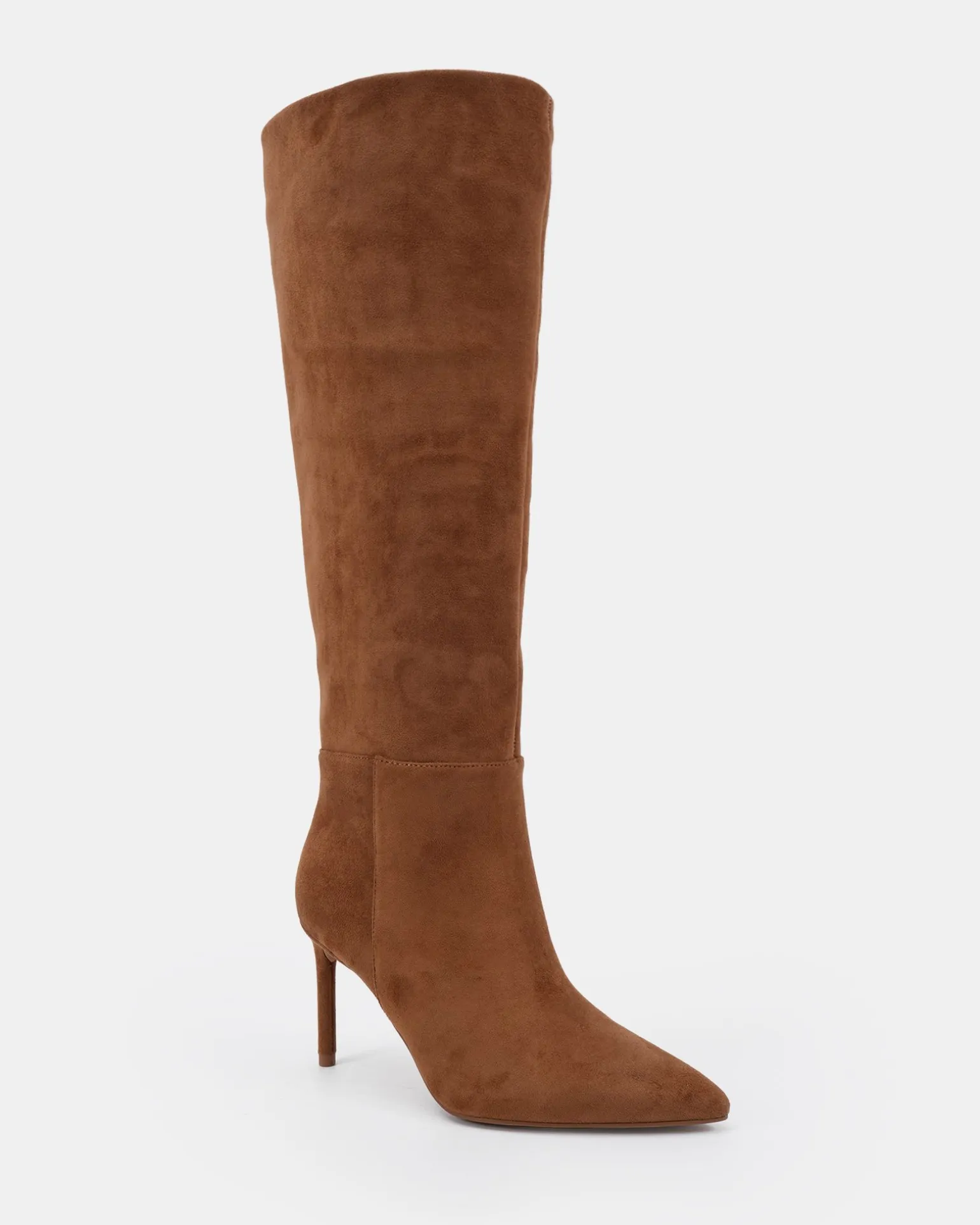 KAMRYN Caramel Suede Heeled Boots