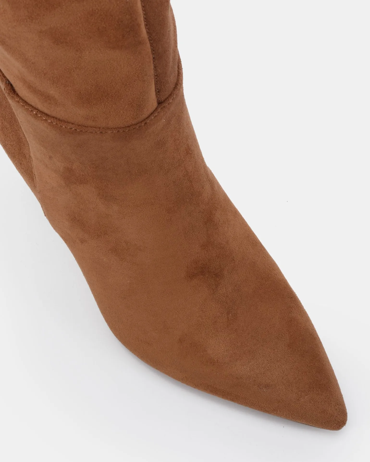KAMRYN Caramel Suede Heeled Boots
