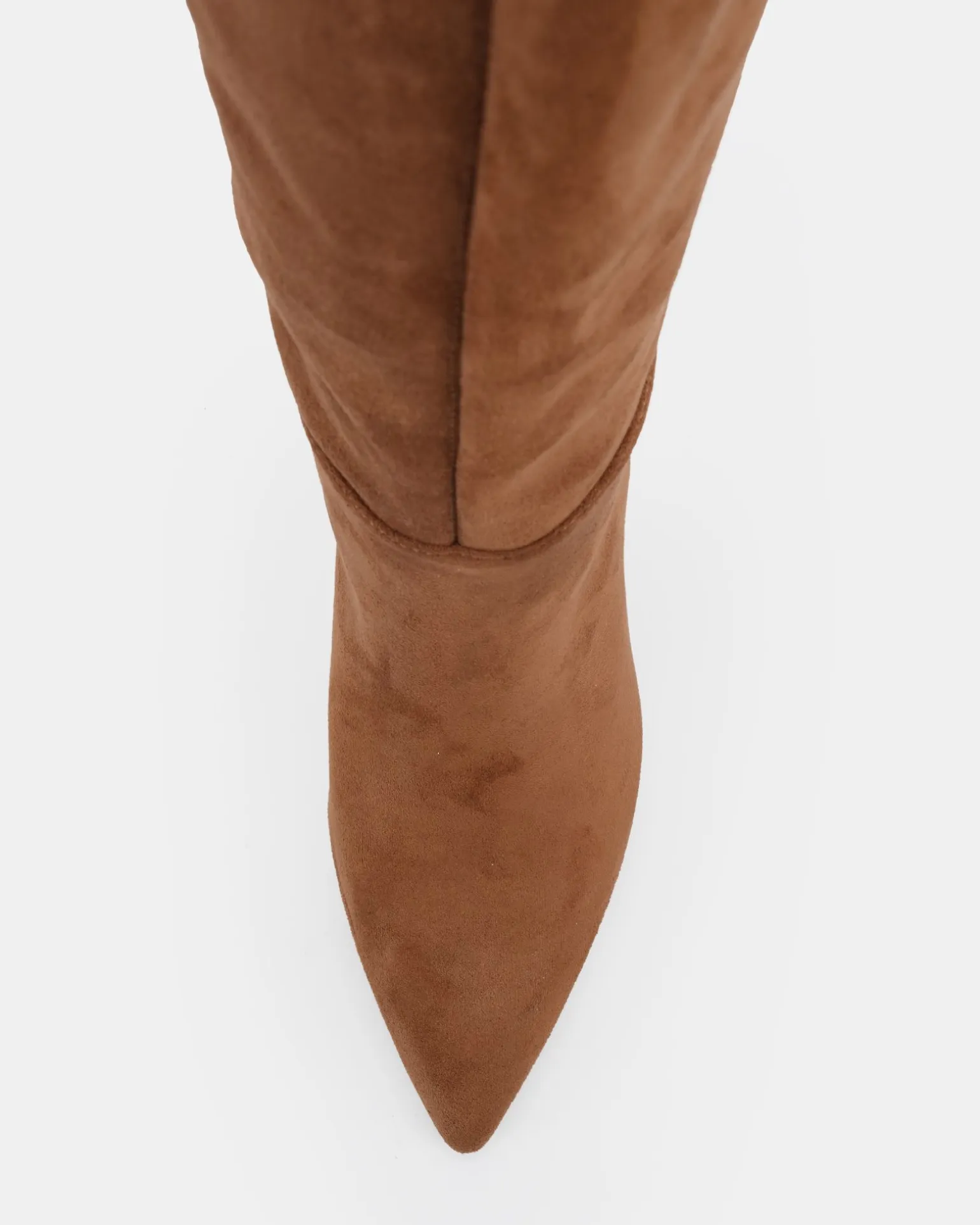 KAMRYN Caramel Suede Heeled Boots