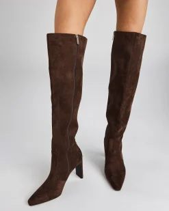 KIYOMI ESPRESSO SUEDE Heeled Boots