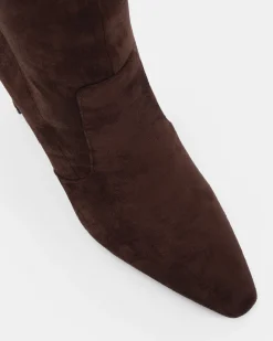 KIYOMI ESPRESSO SUEDE Heeled Boots