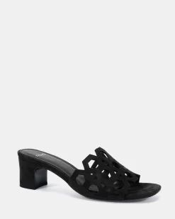 LANTERN Black Suede Mules