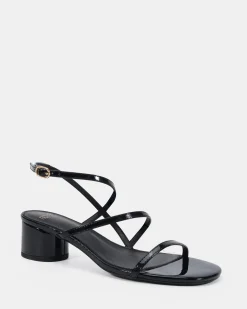 LASSIE Black Patent Low Heels