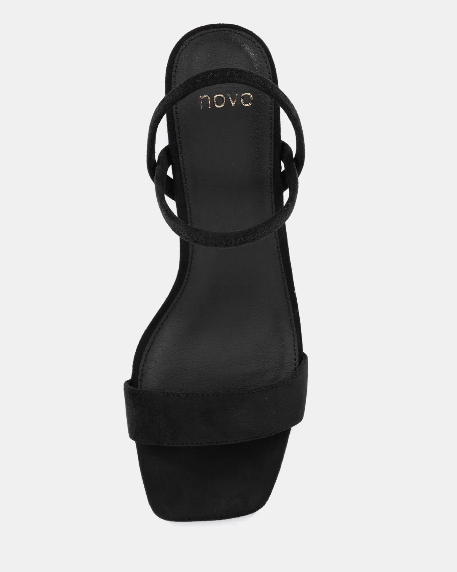 LASSO Black Suede Low Heels