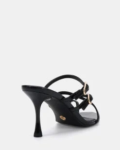 LOENA BLACK CRINKLE PATENT High Heels