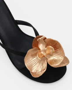 LOVESICK Black Suede Low Heels
