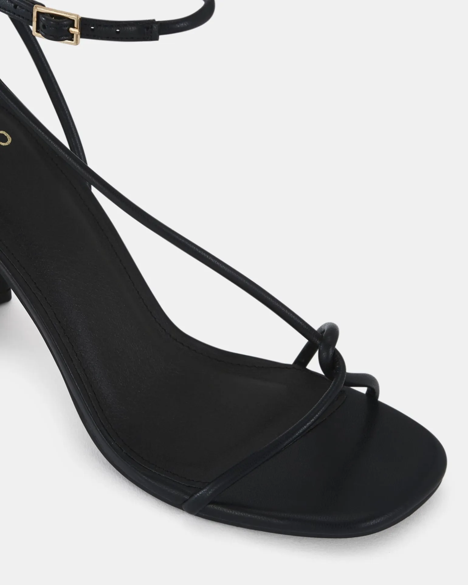 MACERATA BLACK Open Toe Heels
