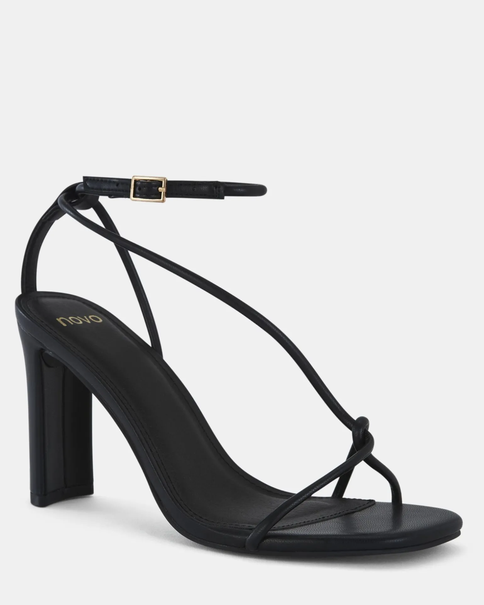 MACERATA BLACK Open Toe Heels