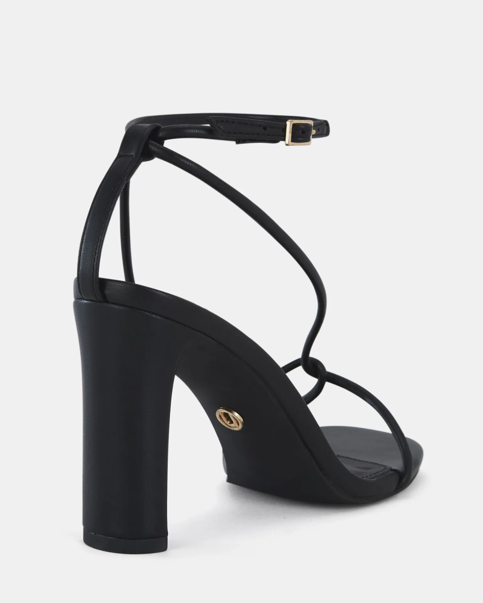 MACERATA BLACK Open Toe Heels