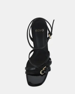 MADAIO Black Patent Stilettos