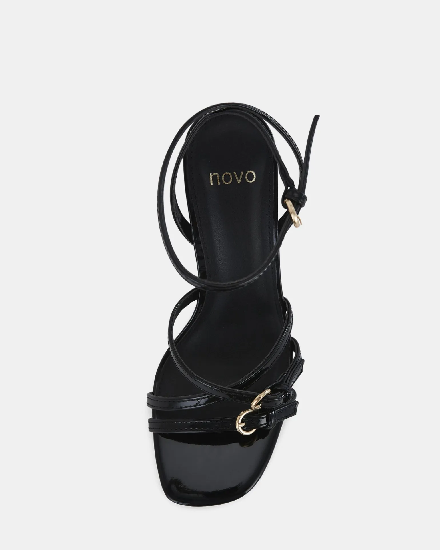 MADAIO Black Patent Stilettos