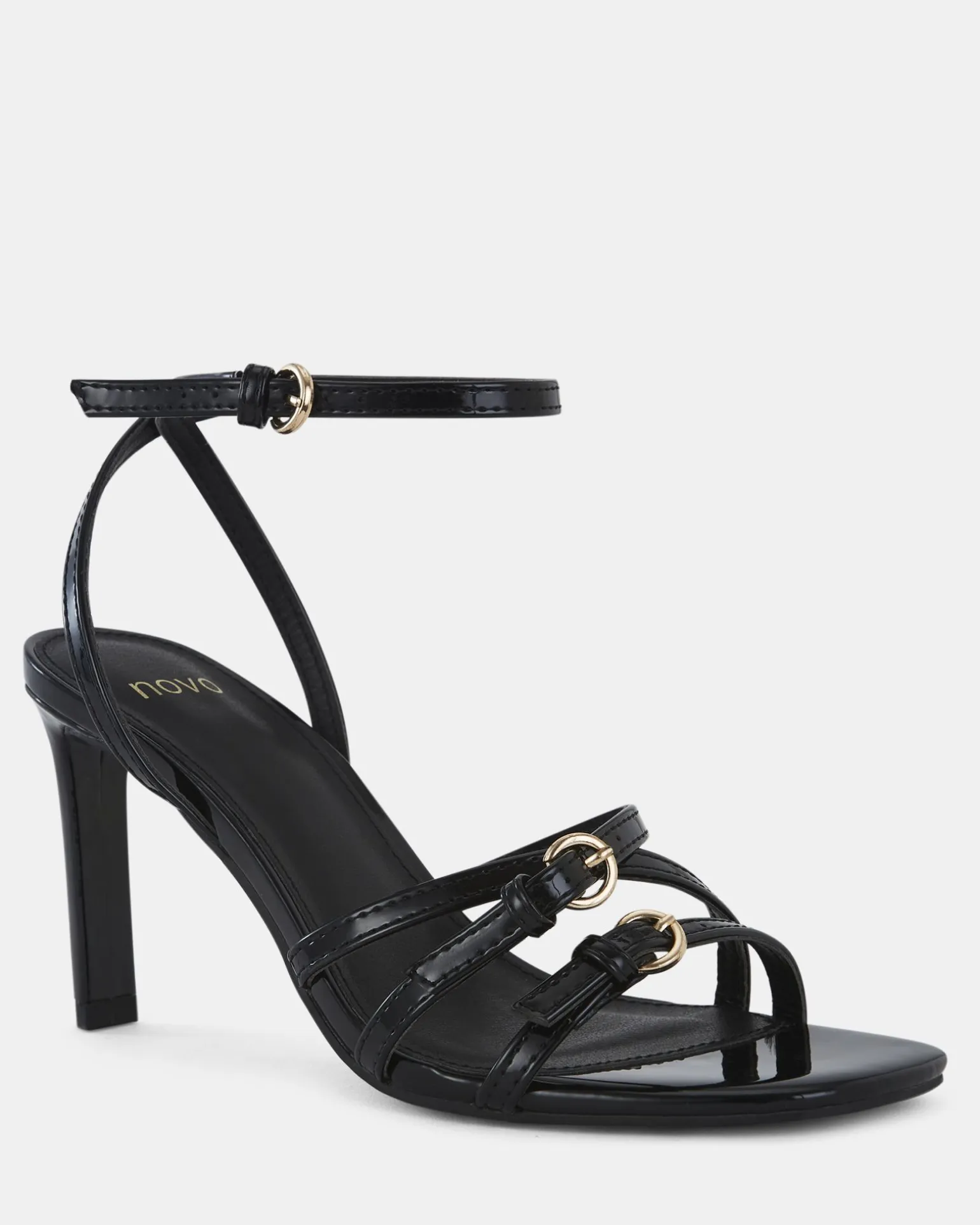 MADAIO Black Patent Stilettos