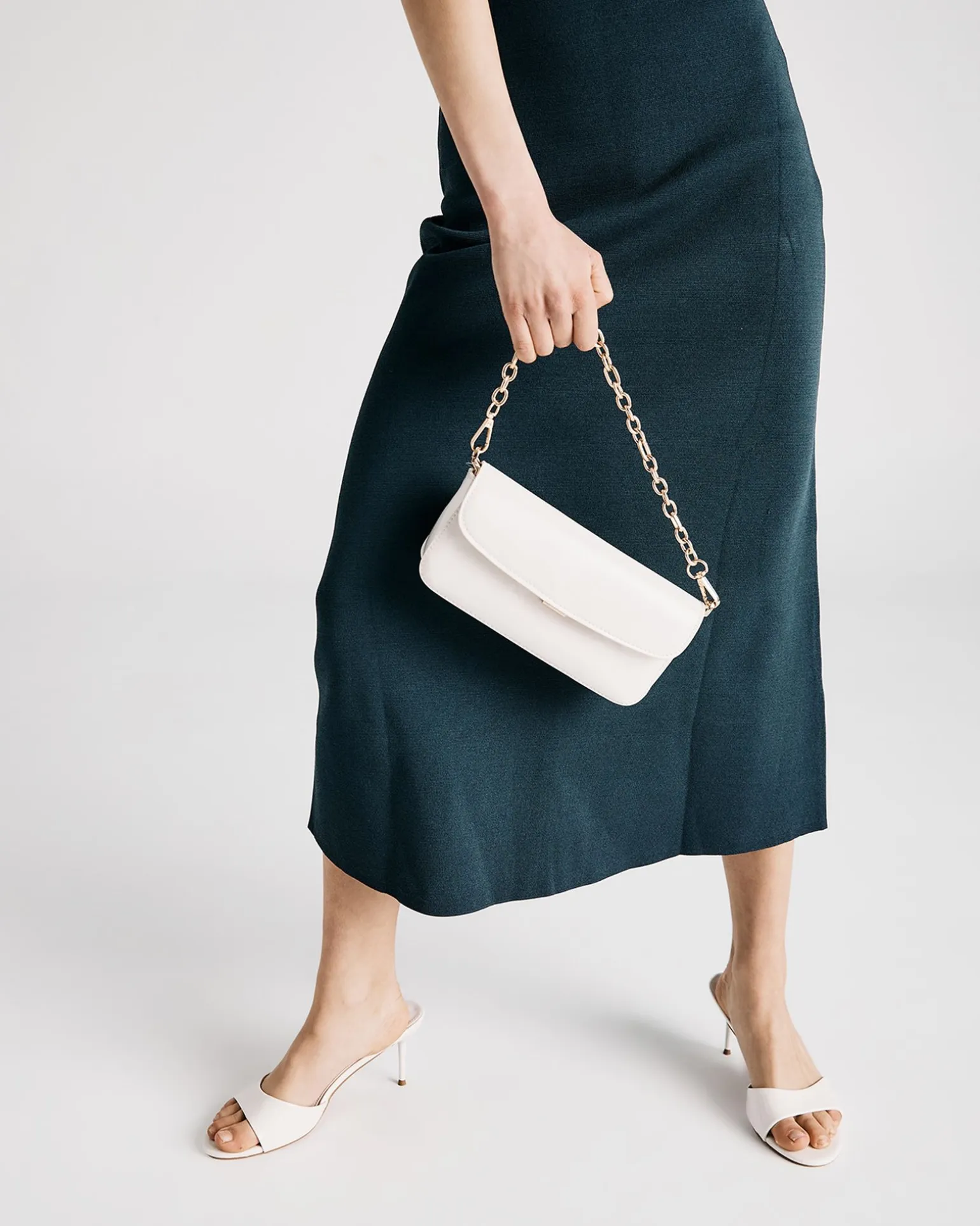 MALAN White Patent High Heels