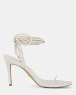 MANTOVA CREAM Open Toe Heels