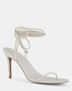 MANTOVA CREAM Open Toe Heels
