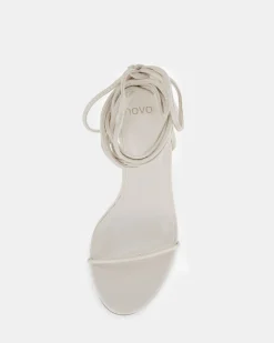 MANTOVA CREAM Open Toe Heels
