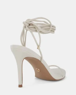 MANTOVA CREAM Open Toe Heels