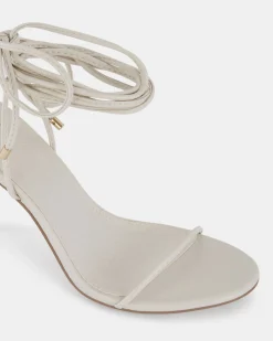 MANTOVA CREAM Open Toe Heels