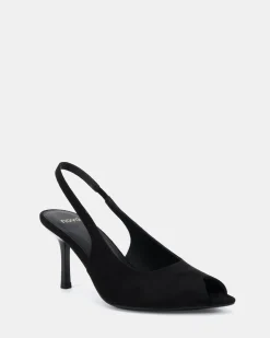 MARCELLA Black Suede High Heels