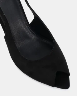 MARCELLA Black Suede High Heels