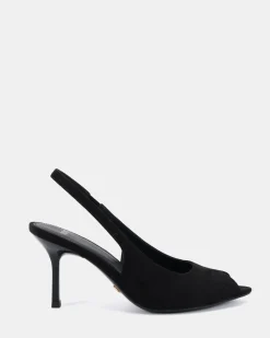 MARCELLA Black Suede High Heels