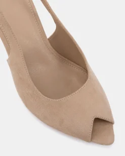 MARCELLA Neutral Suede Mules