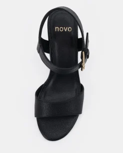 MARGIE Black Pebble High Heels