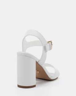 MARGIE White Pebble High Heels