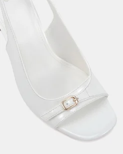 MARLOW White Patent High Heels
