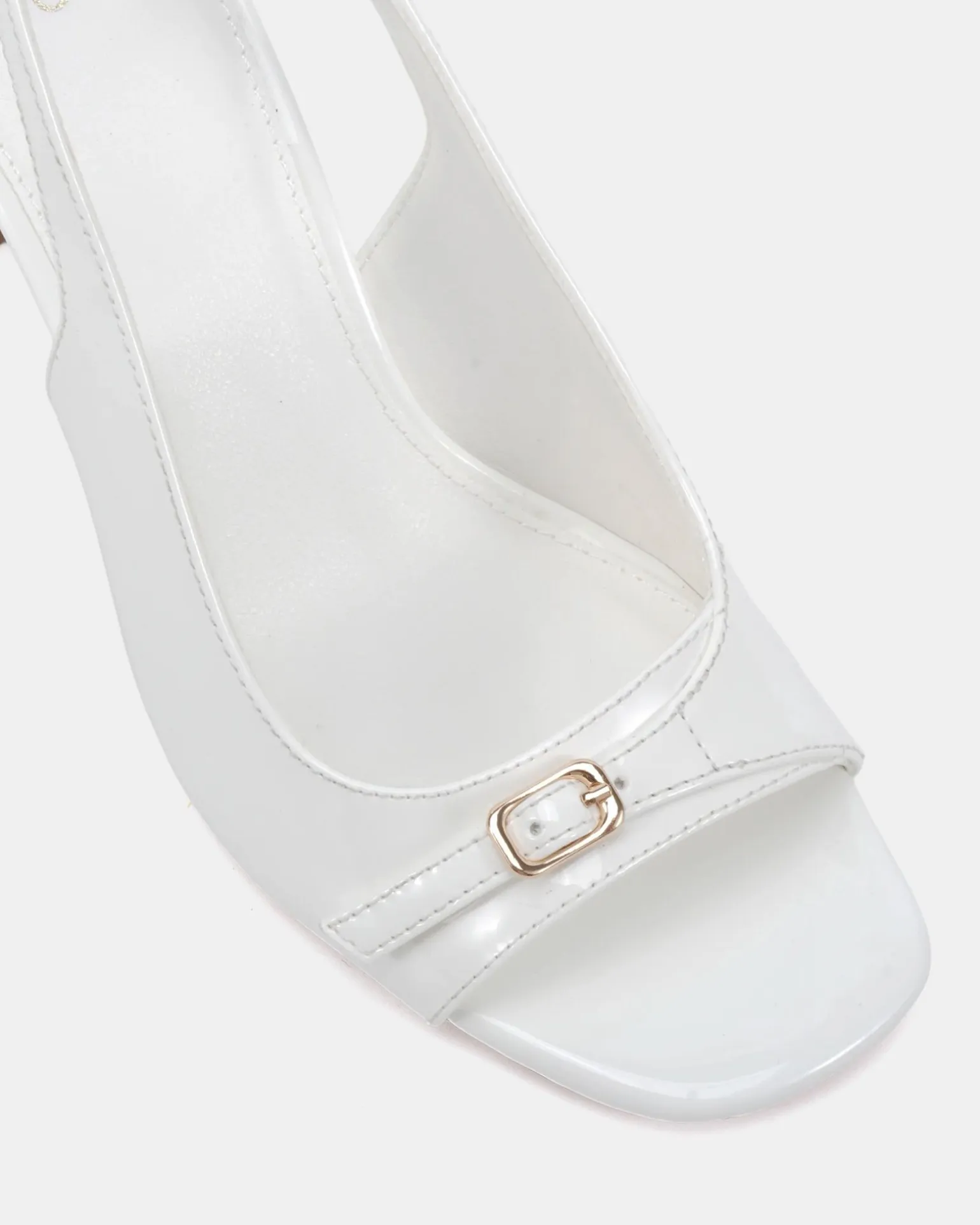 MARLOW White Patent High Heels