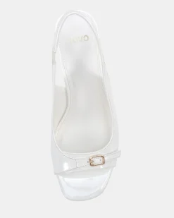 MARLOW White Patent High Heels