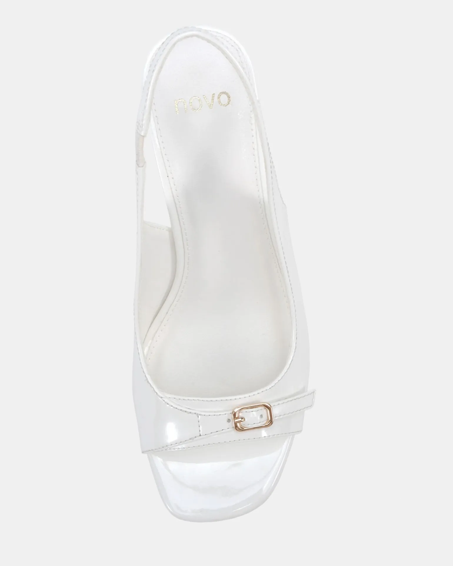 MARLOW White Patent High Heels
