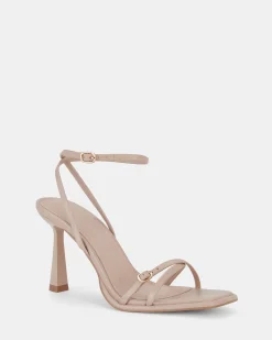 MATEO NUDE Open Toe Heels