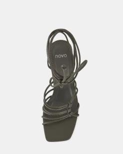 MILANO KHAKI Open Toe Heels