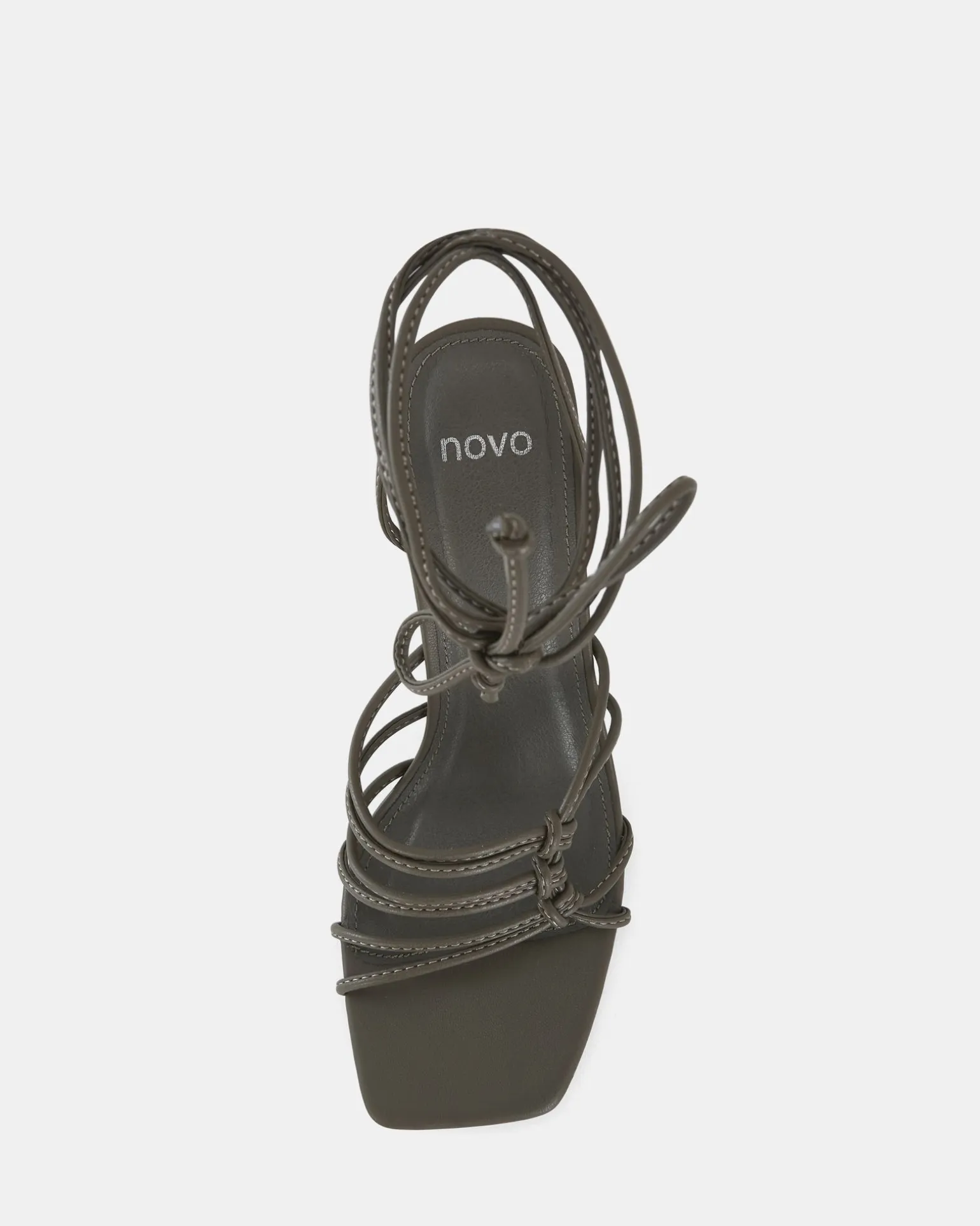 MILANO KHAKI Open Toe Heels